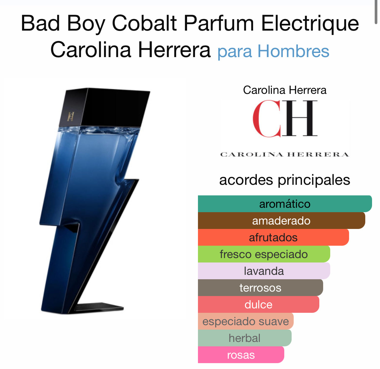 Carolina Herrera Bad Boy Cobalt Eau de Parfum Électrique